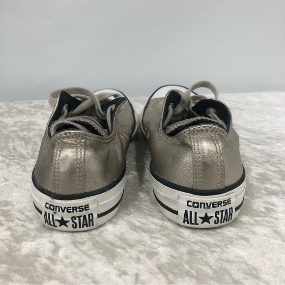 Converse all star low top women size 5 leather metallic copper type texture - Picture 4 of 8
